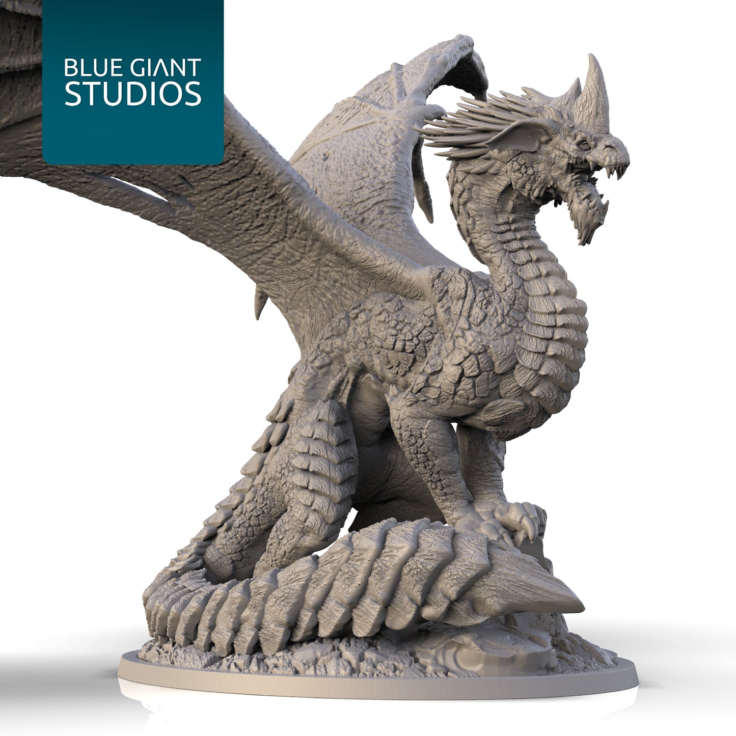 World of Dragons STL | Ancient Blue Dragon